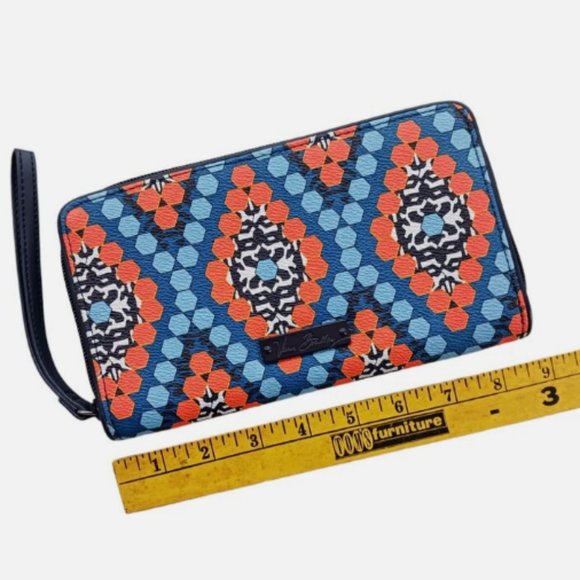 Vera Bradley Womens multicolor Zip ID Card Holder Coin Purse Wallet Rectangular - Picture 3 of 8